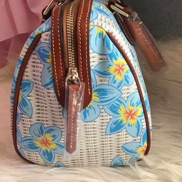 Dooney plumeria floral barrel satchel - Picture 9 of 16